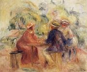 Pierre Renoir Meeting in the Garden oil painting artist